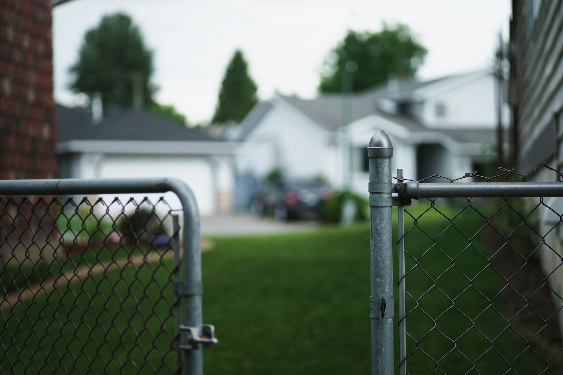 House protected by a fence